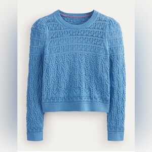 Boden Pointelle Cotton Sweater
Porcelain Blue- S